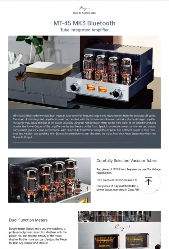 Cayin MT-45MKIIl/ JAZZ 80 en Amplificadores y Receivers Amplificadores integrados - foto 7